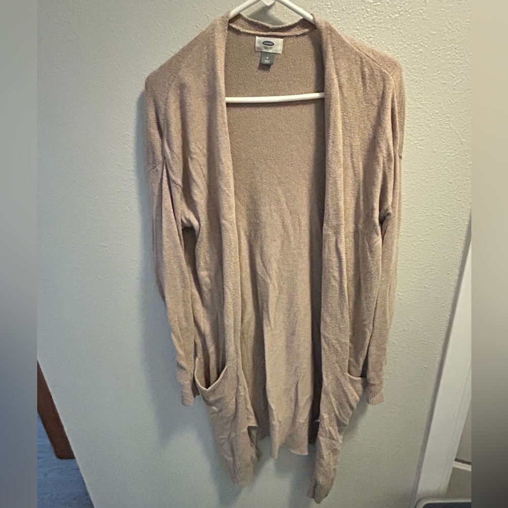 Ankle Length Light Tan Cardigan/Duster- Old Navy- Size M